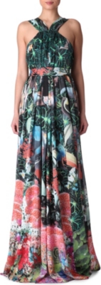 ISSA Printed maxi dress