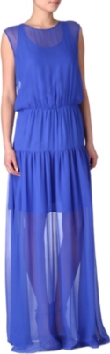 SALONI Silk-chiffon maxi dress