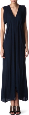 ALASDAIR V-neck silk dress