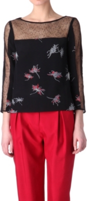 HOLMES & YANG Printed silk top