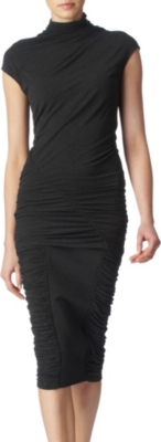 DONNA KARAN Ruched jersey dress (Charcoal