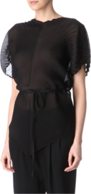 ISSEY MIYAKE Sheer pleated top