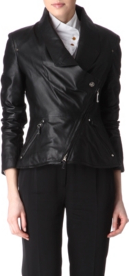 VIVIENNE WESTWOOD Asymmetric leather jacket