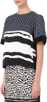 PREEN Contrast-print top