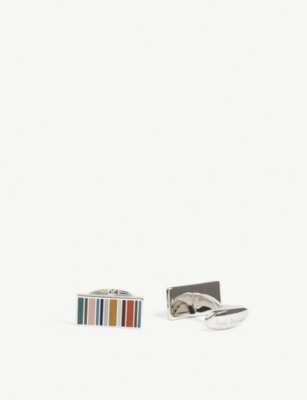 PAUL SMITH Stripe name cufflinks