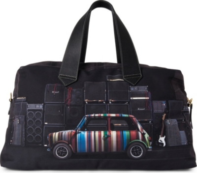 PAUL SMITH ACCESSORIES Mini with Speakers canvas holdall (Black