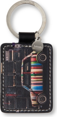 PAUL SMITH ACCESSORIES Mini with Speakers printed key ring (Black