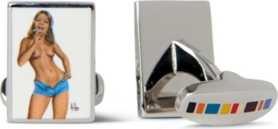 PAUL SMITH ACCESSORIES Naked Lady cufflinks (White