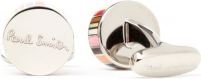 PAUL SMITH ACCESSORIES Multi-striped edge cufflinks
