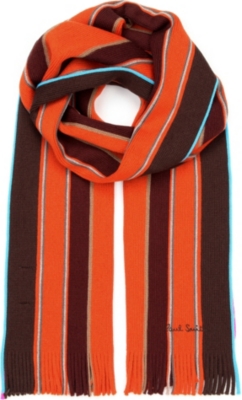PAUL SMITH ACCESSORIES Neon college scarf