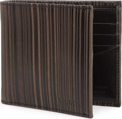 PAUL SMITH Laser-stripe leather bi-fold wallet