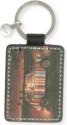 PAUL SMITH Mini-on-location leather key ring