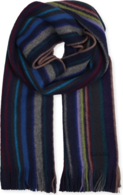 PAUL SMITH Reversible striped scarf