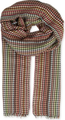 PAUL SMITH Multicoloured checked scarf