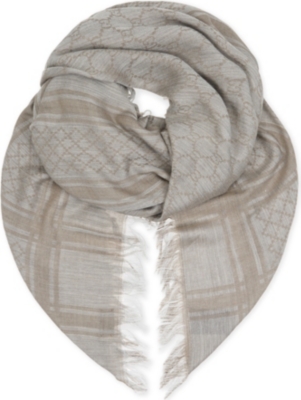 GUCCI - Logo scarf | Selfridges.com