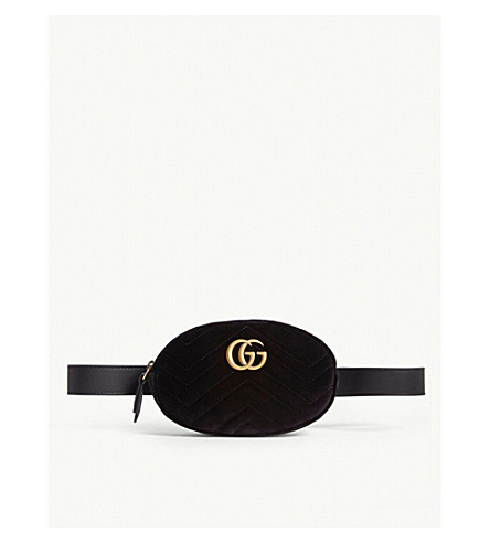 GUCCI - Marmont GG velvet bumbag | Selfridges.com
