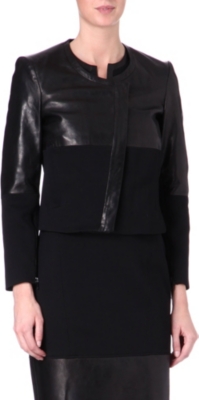 HELMUT LANG Panelled-leather jacket