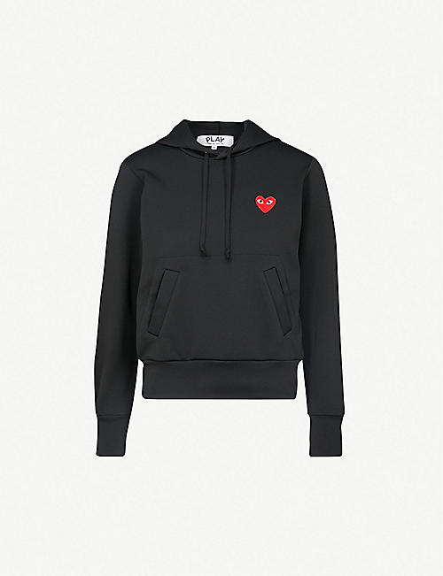 COMME DES GARCONS PLAY: Logo-embroidered cotton-jersey hoody