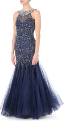 FOREVER UNIQUE Lavine fishtail gown