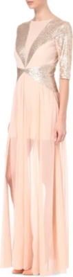 LOLA LOVES Star Bright sequin maxi dress