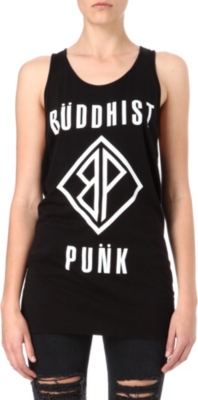 BUDDHIST PUNK Text cotton vest