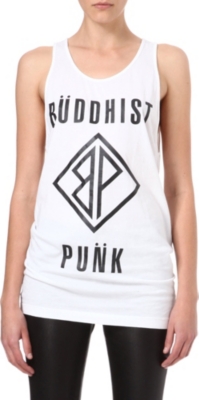 BUDDHIST PUNK Text cotton vest