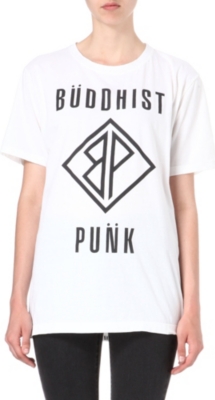 BUDDHIST PUNK Text cotton t-shirt