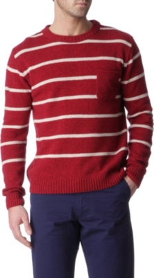 OLIVER SPENCER Striped crew-neck jumper