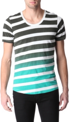 RELIGION Striped scoop-neck t-shirt