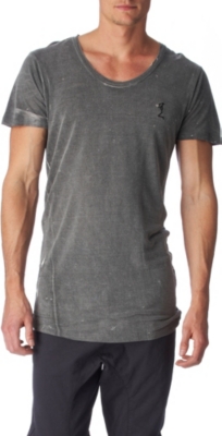 RELIGION Overdyed scoop&ndash;neck t&ndash;shirt (Grey
