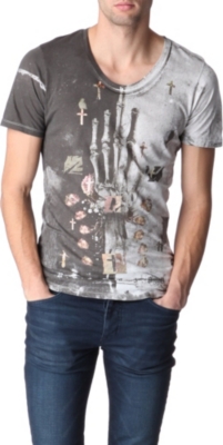 RELIGION Skeleton Hand t-shirt