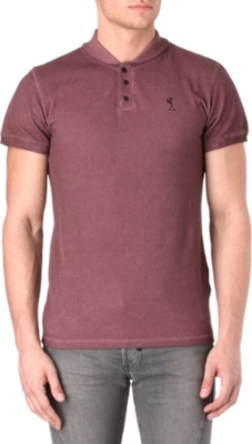 RELIGION Oil-wash polo shirt