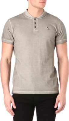 RELIGION Oil-wash polo shirt