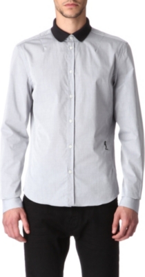 RELIGION Contrast collar shirt