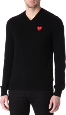 COMME DES GARCONS PLAY Heart knitted jumper