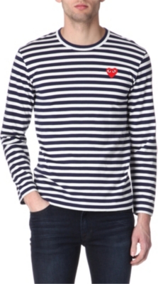 COMME DES GARCONS PLAY Striped long-sleeved top