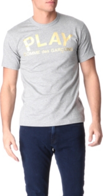 COMME DES GARCONS PLAY Metallic logo t-shirt