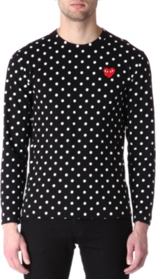 COMME DES GARCONS PLAY Polka-dot logo top