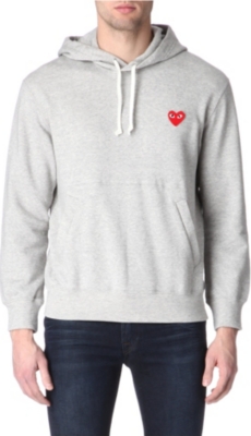 COMME DES GARCONS PLAY Heart-appliqu&eacute; hoody