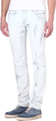 MCQ ALEXANDER MCQUEEN Bleach wash slim-fit straight denim jeans