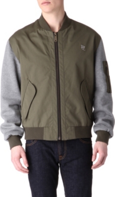 MCQ ALEXANDER MCQUEEN Jersey-sleeved bomber jacket