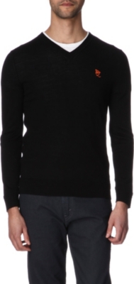 MCQ ALEXANDER MCQUEEN Logo-embroidered wool jumper