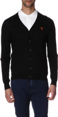 MCQ ALEXANDER MCQUEEN Logo-embroidered wool cardigan