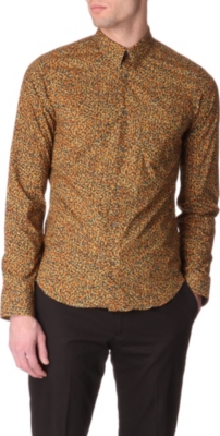 KENZO Printed slim-fit single-cuff shirt