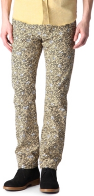 KENZO Tiger print slim-fit straight jeans