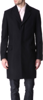 HUNTER GATHER Melton wool single-breasted coat