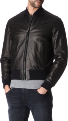 HUNTER GATHER Leather bomber jacket