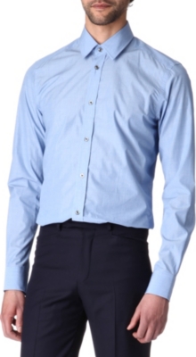 HUNTER GATHER Poplin tailored-fit shirt
