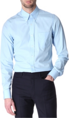 HUNTER GATHER Slim-fit single-cuff poplin shirt