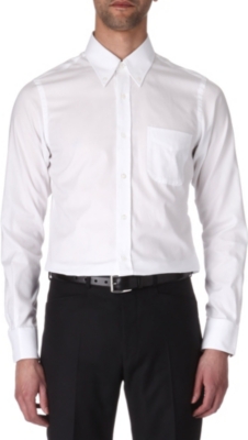 HUNTER GATHER Slim-fit single-cuff poplin shirt